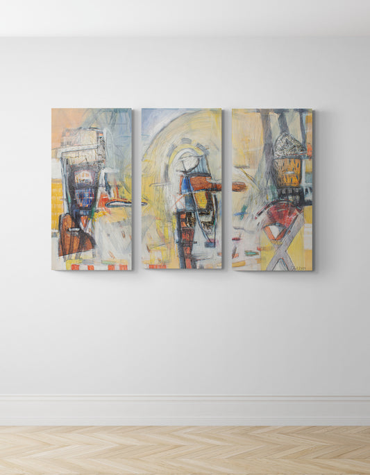 Thomas Perl - Positive Schwingungen I, II & III (Triptych, 100 x 50 cm)