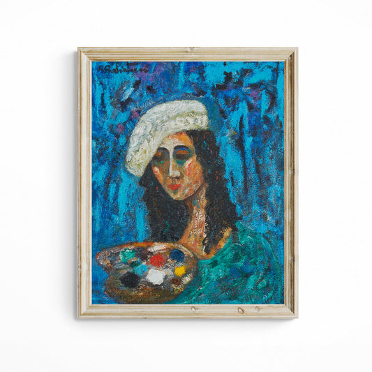 Woman with beret (100 x 80 cm)