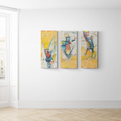 Gesichter I, II & III (Triptych, 90 x 40 cm)