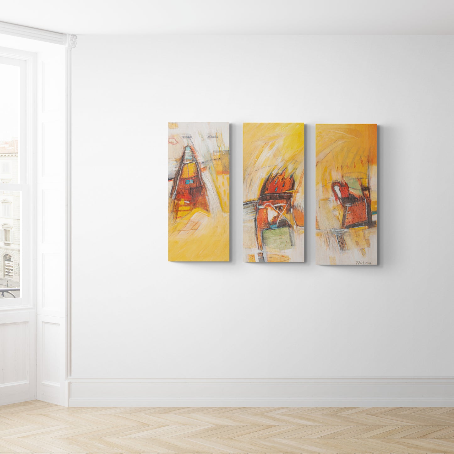 Hähne Triptych