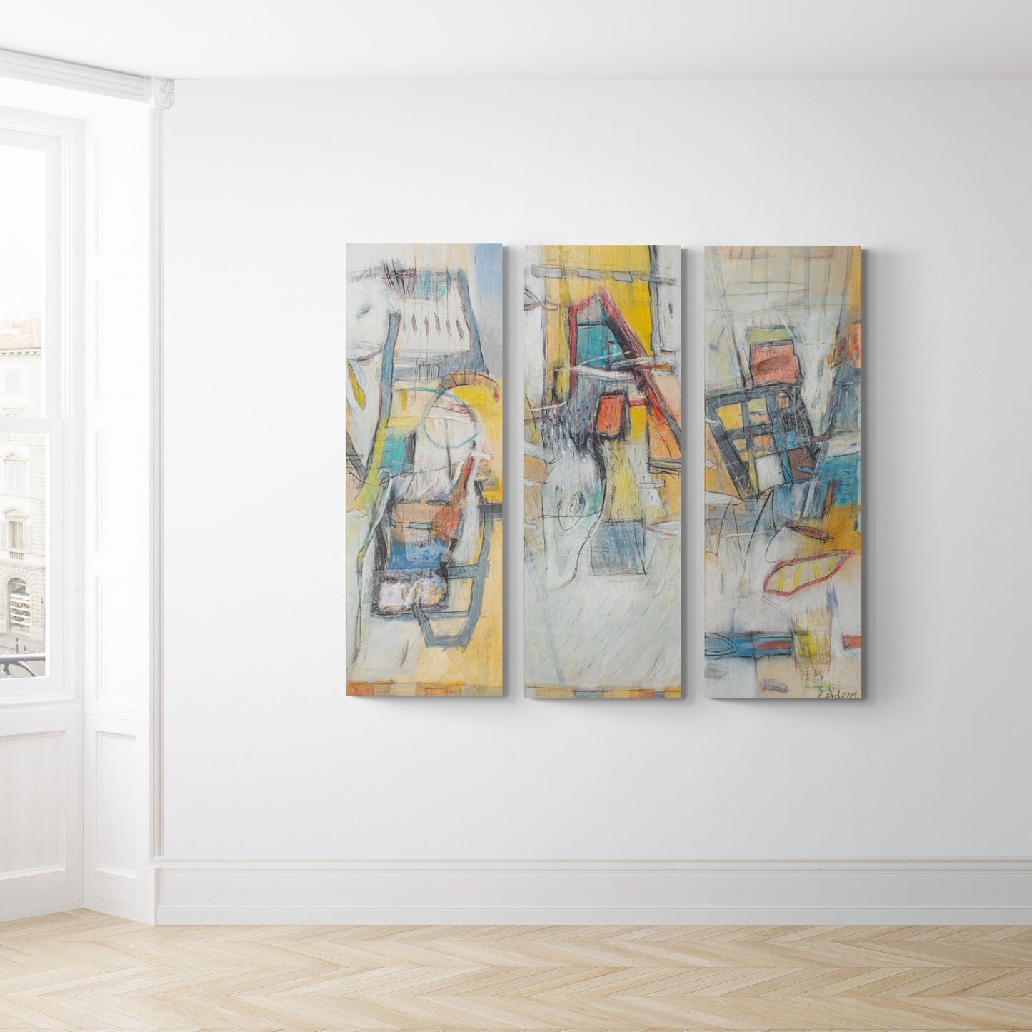 Message of Hope I, II &amp; III (Triptych, 45 x 130 cm)