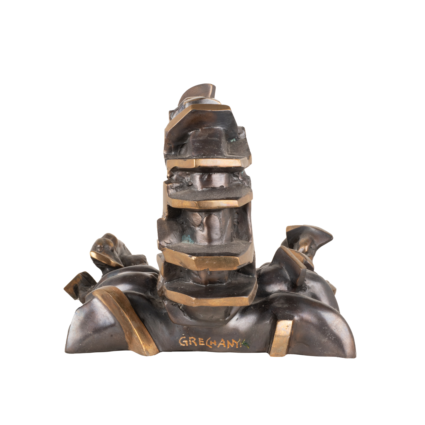 Bronzeskulptur von Igor Grechanyk, ausgestellt in der Kunstgalerie Alexander E. Räber in Zürich