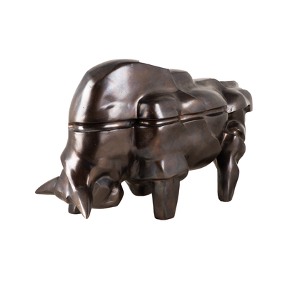 Bronzeskulptur von Igor Grechanyk, ausgestellt in der Galerie Alexander E. Räber in Zürich