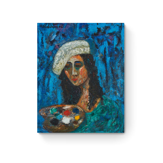 Woman with beret (100 x 80 cm)