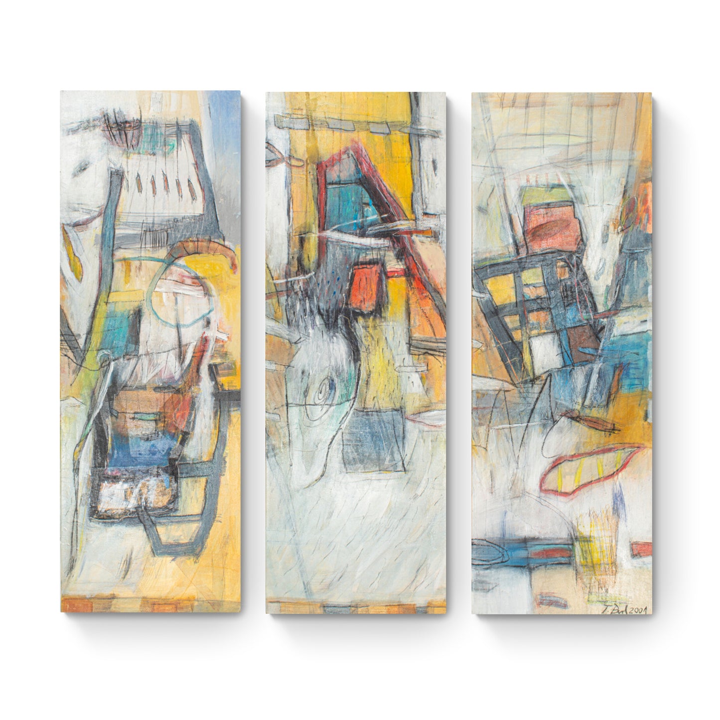 Message of Hope I, II &amp; III (Triptych, 45 x 130 cm)